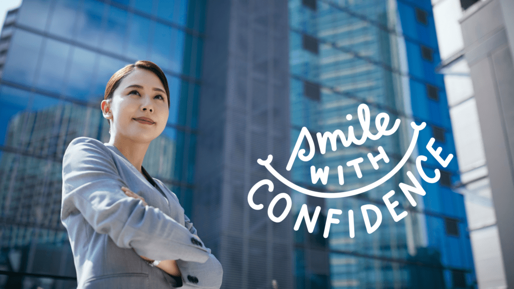Confident student using body language while speaking