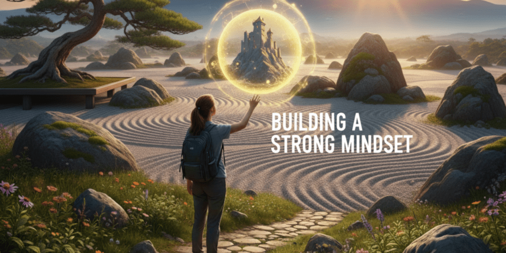 Building a strong mindset and mental resilience illustration